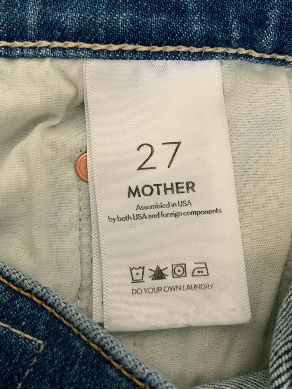 MOTHER SUPERIOR Jeans Lil’ Mother Lil’ Full Pipe Flood Blue Size 27 - Picture 9 of 13